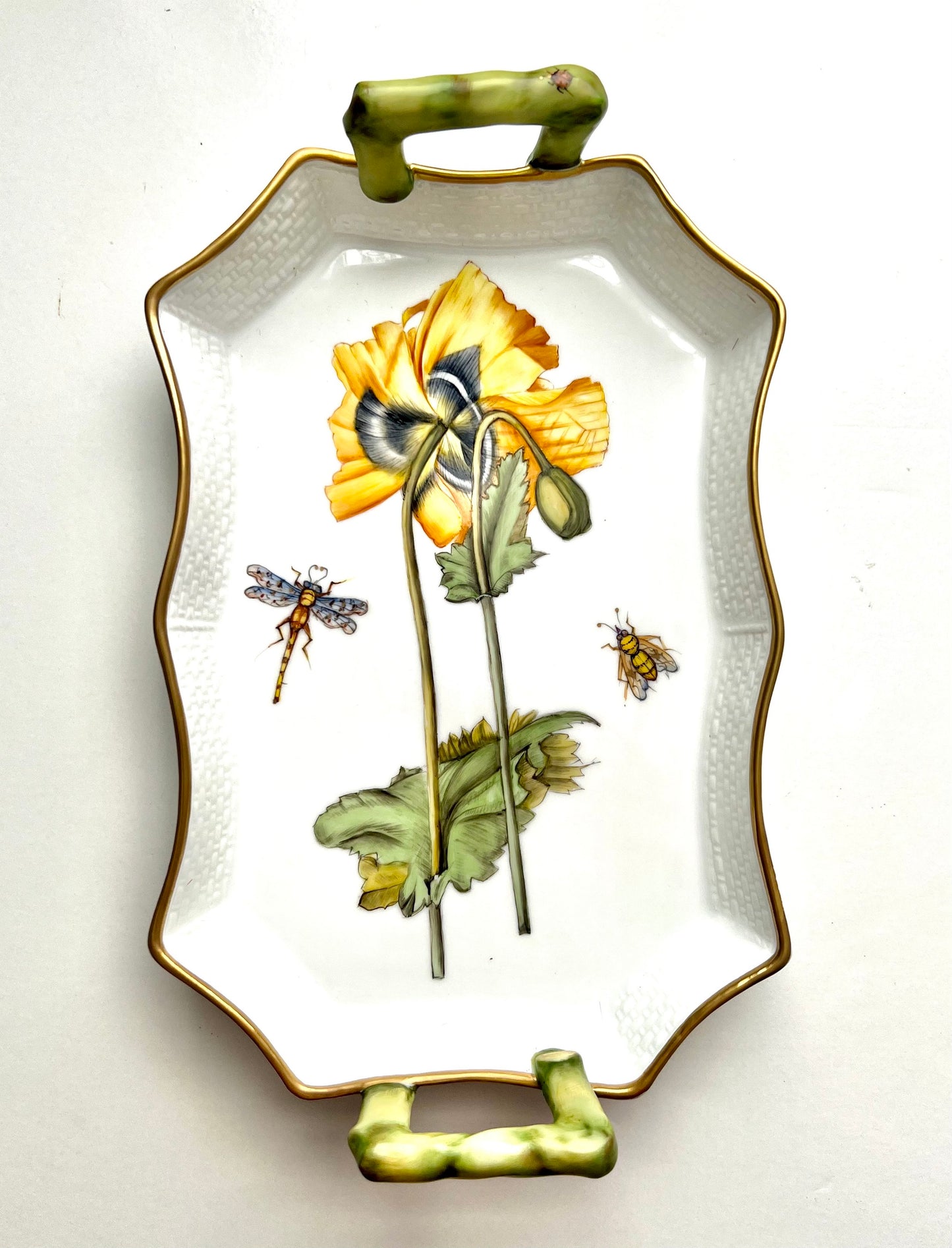 RG17 - Yellow Poppy Tray with Handles
