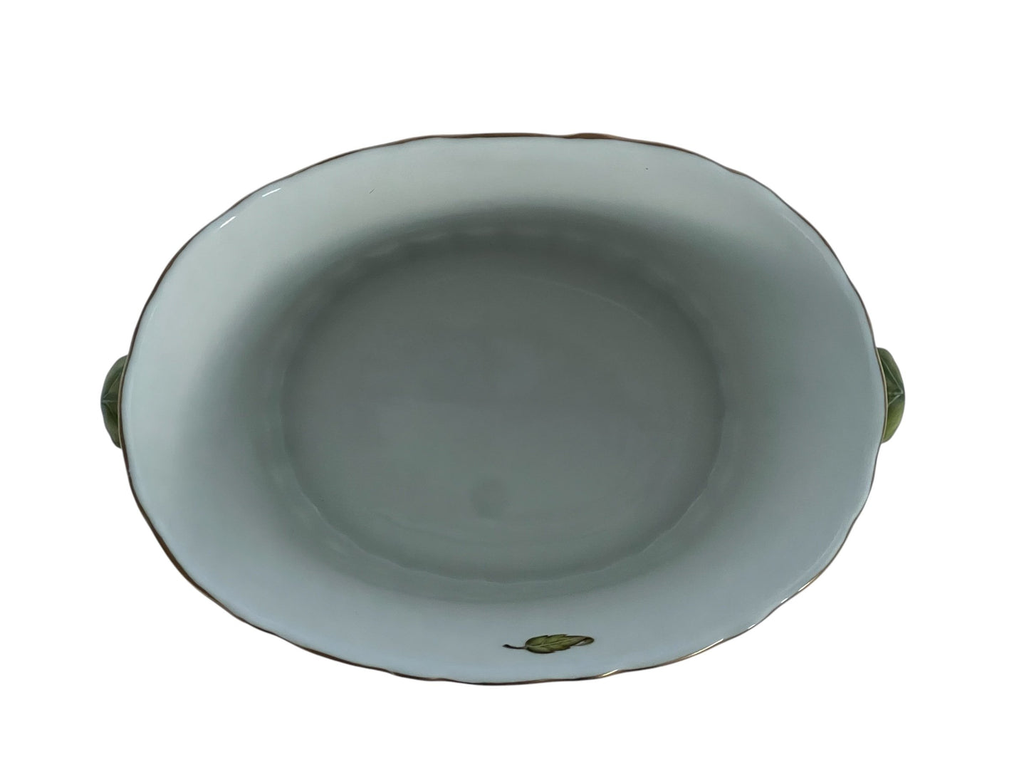 M357 - Green Leaves Oval Cachepot