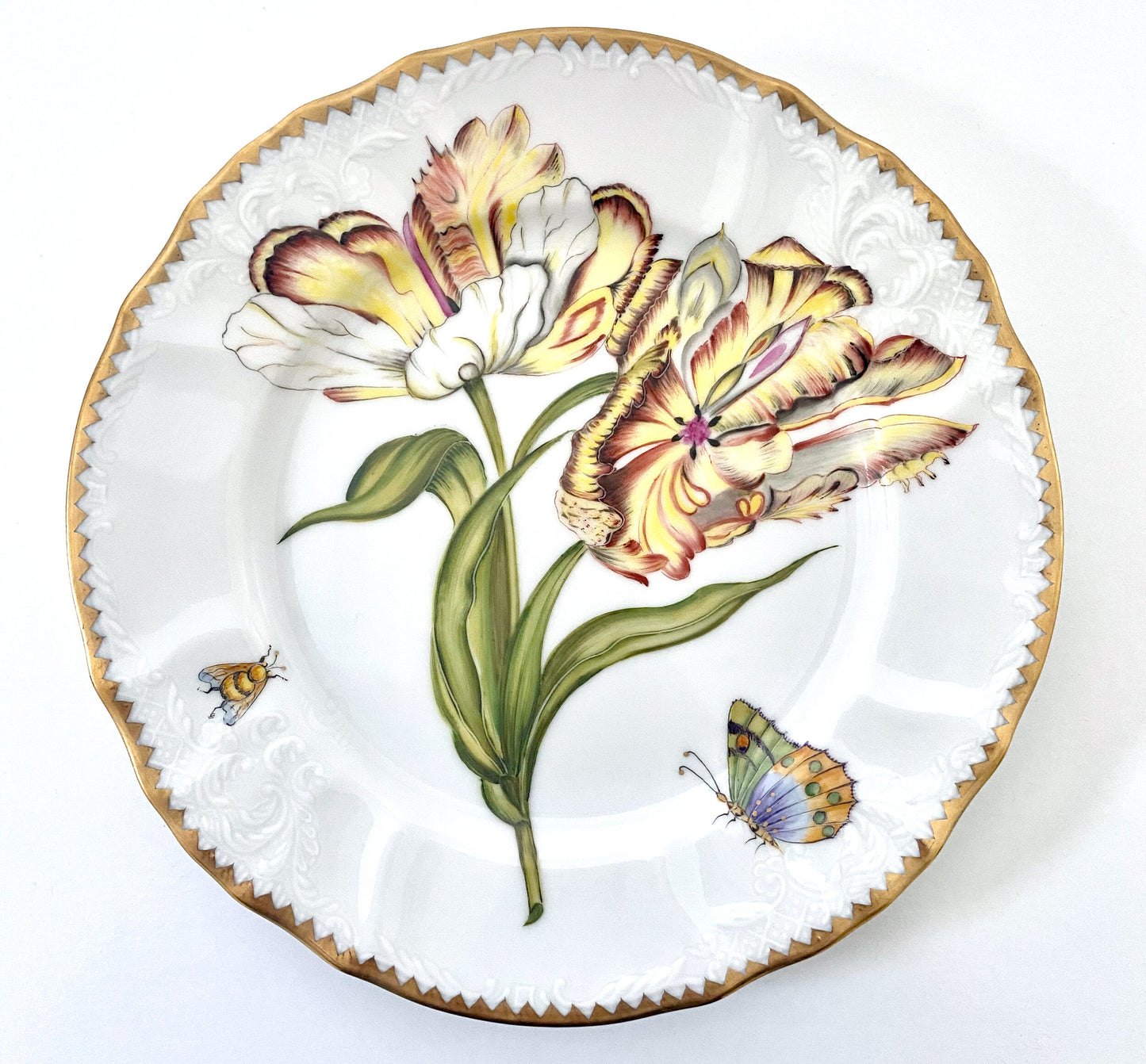 K3 - Double Tulip Salad/Dessert Plate