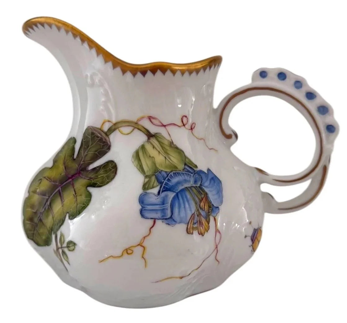 B32 - Blue Flower Vase/Pitcher