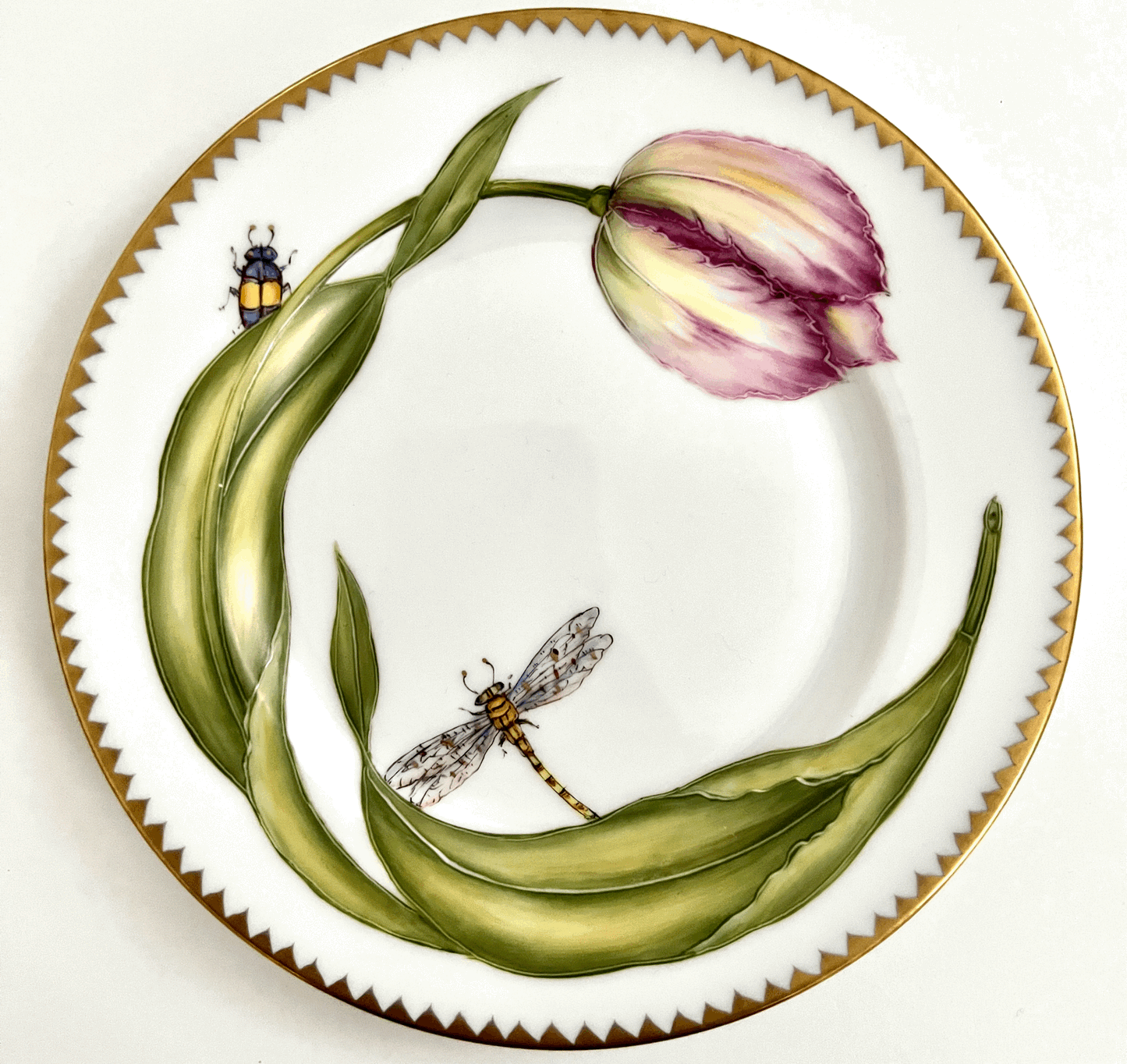 KS100 - Pink Tulip Bread and Butter/Appetizer Plate