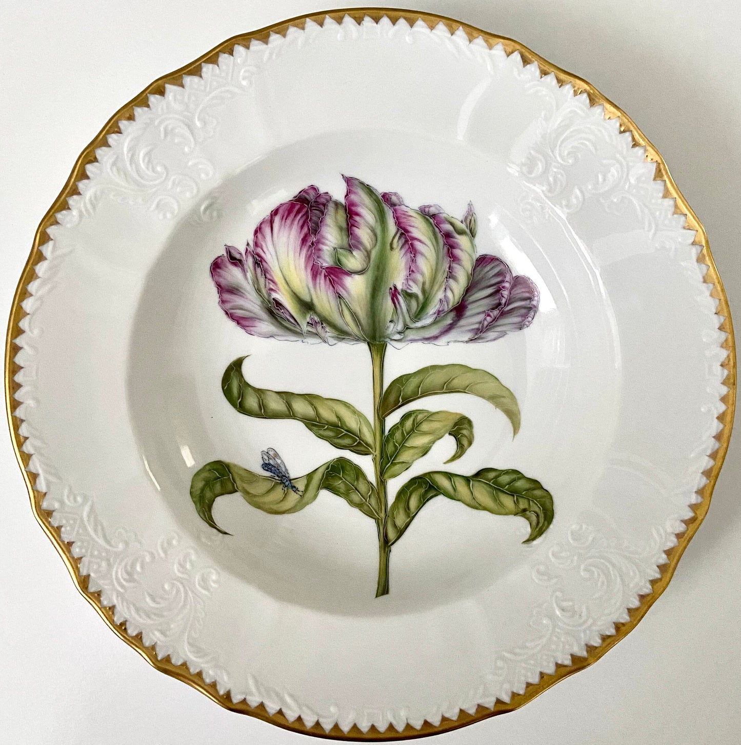 TX41 - Botanical Art Soup/Pasta Plate
