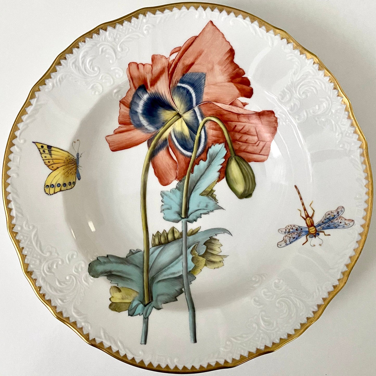 TX18 - Botanical Art Soup/Pasta Plate