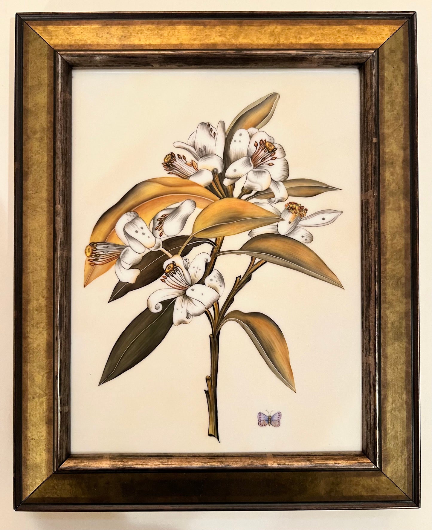 FP98 - Hand Painted Porcelain Framed Picture