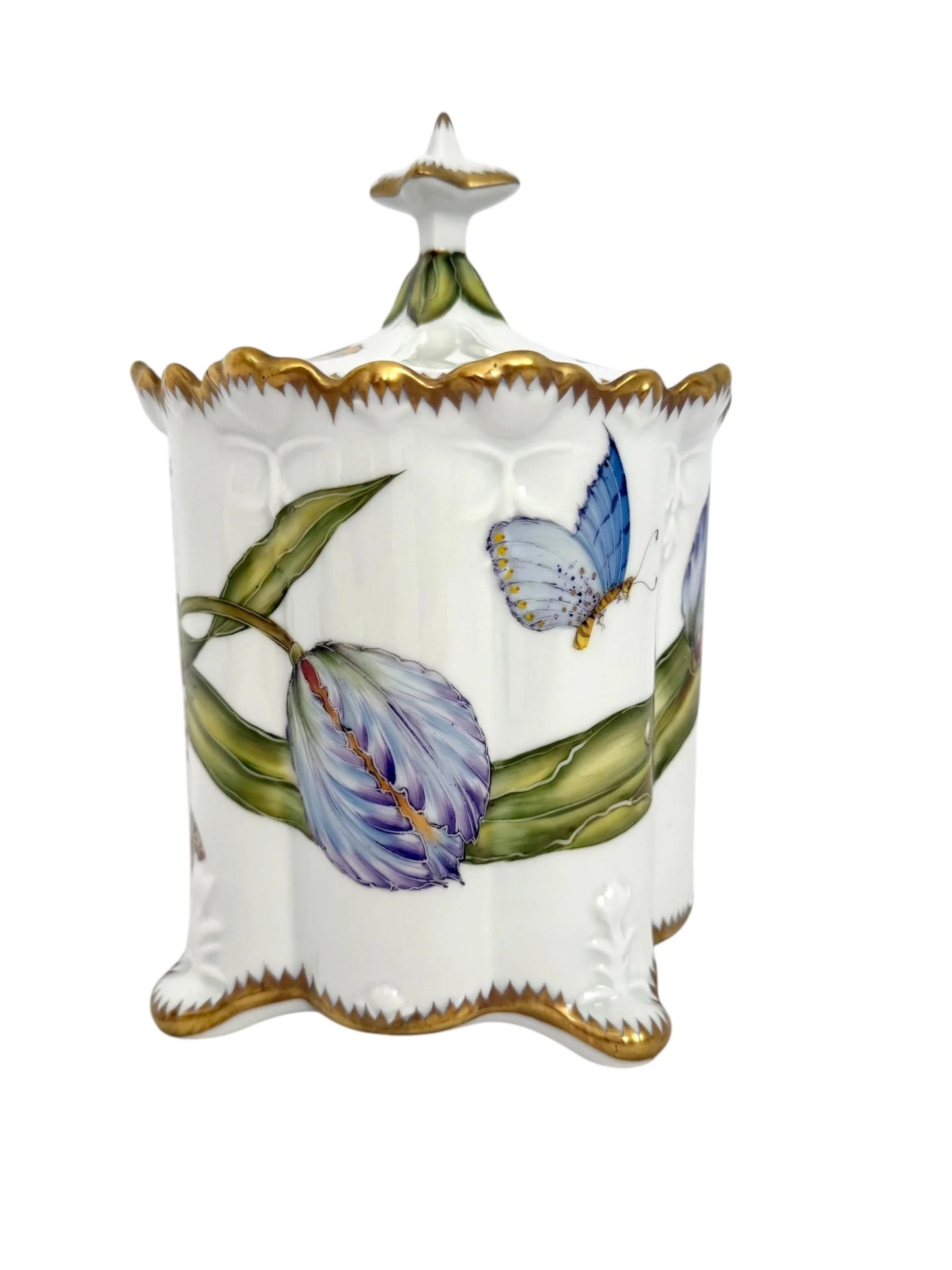 BBY6 - Blue Tulip Cookie Jar