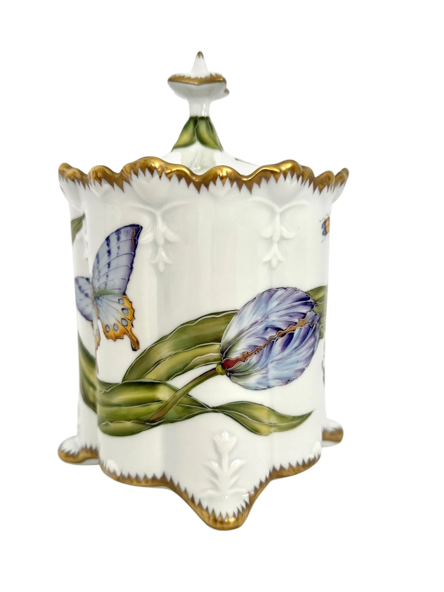 BBY6 - Blue Tulip Cookie Jar