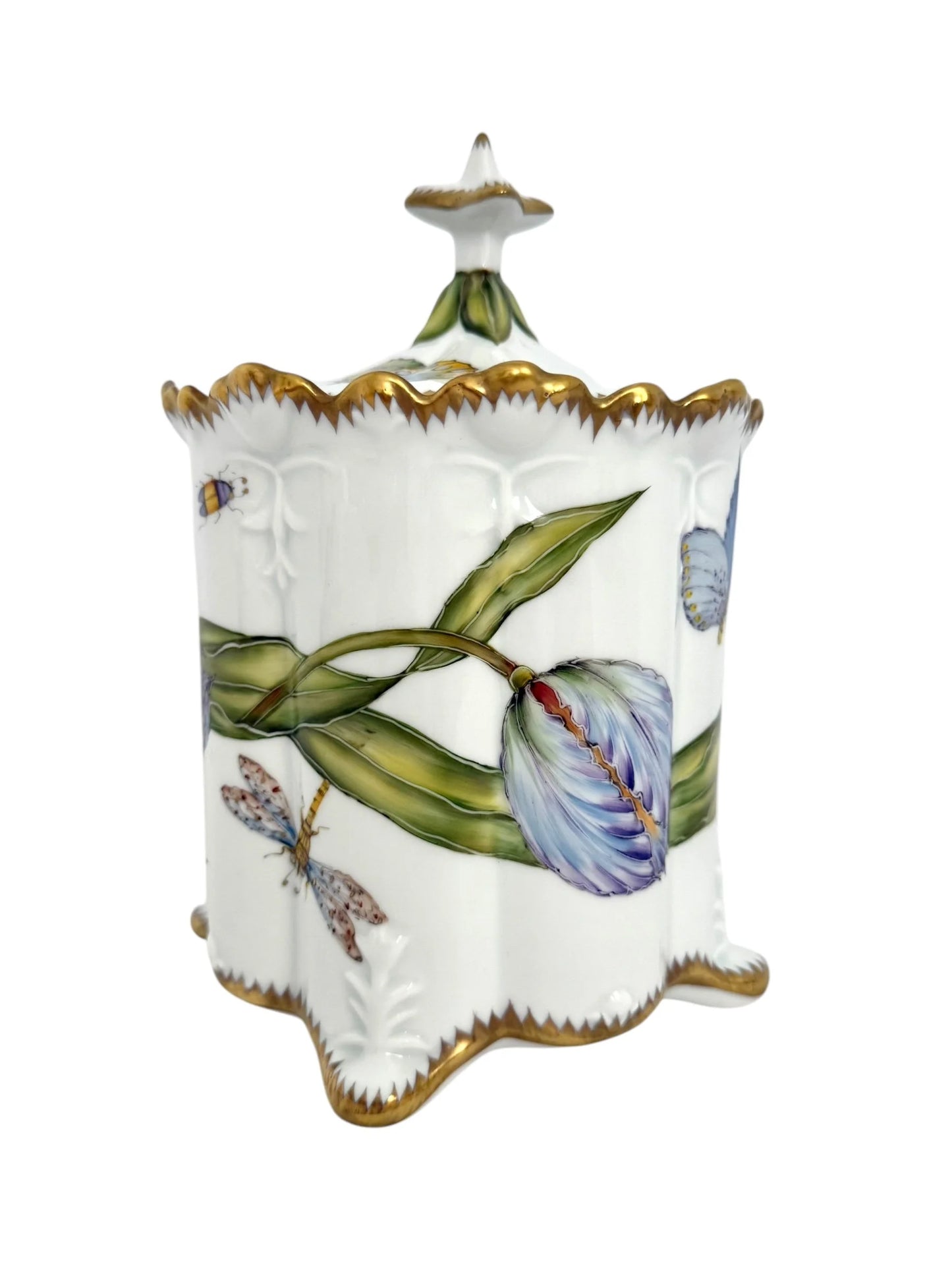 BBY6 - Blue Tulip Cookie Jar