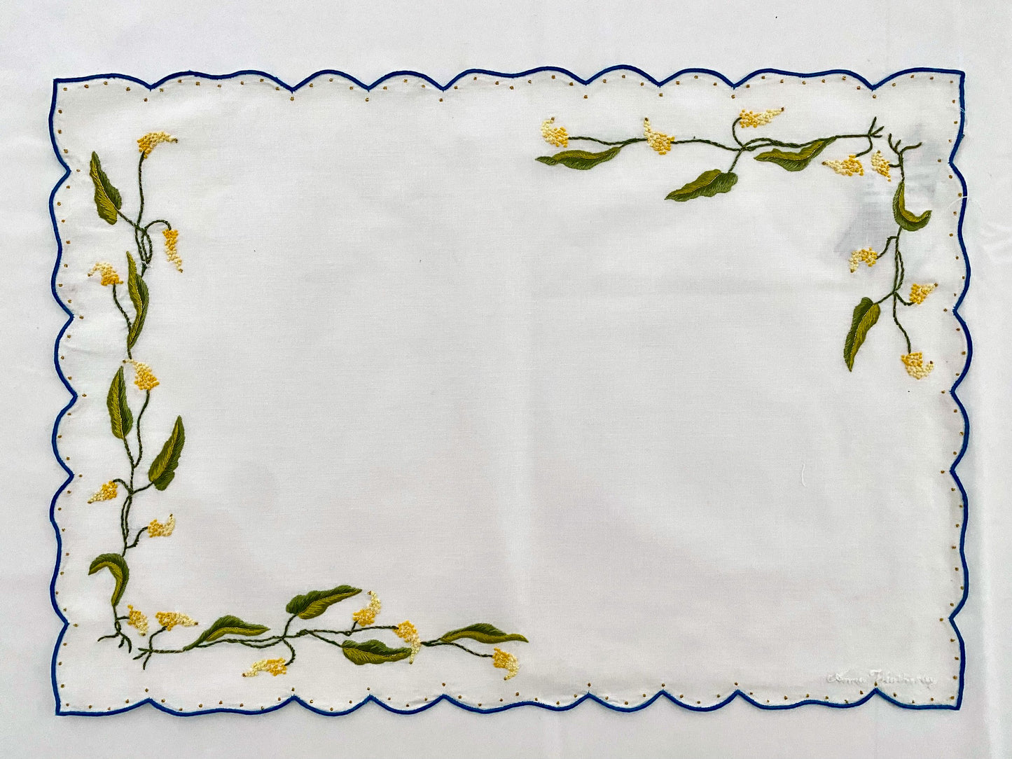 BY1 - Hand Embroidered  Placemats