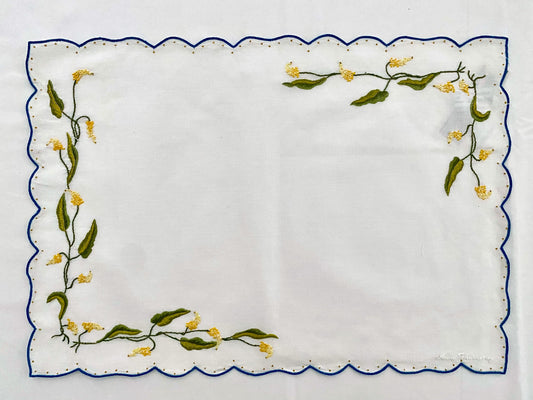 BY1 - Hand Embroidered  Placemats