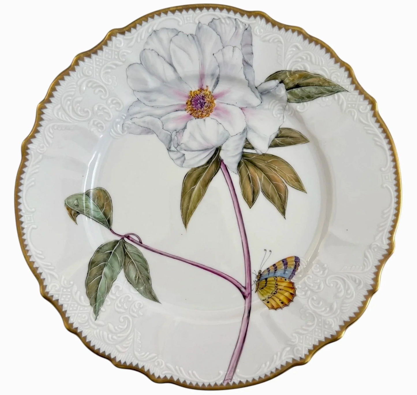 M171 - White Flower Dinner Plates