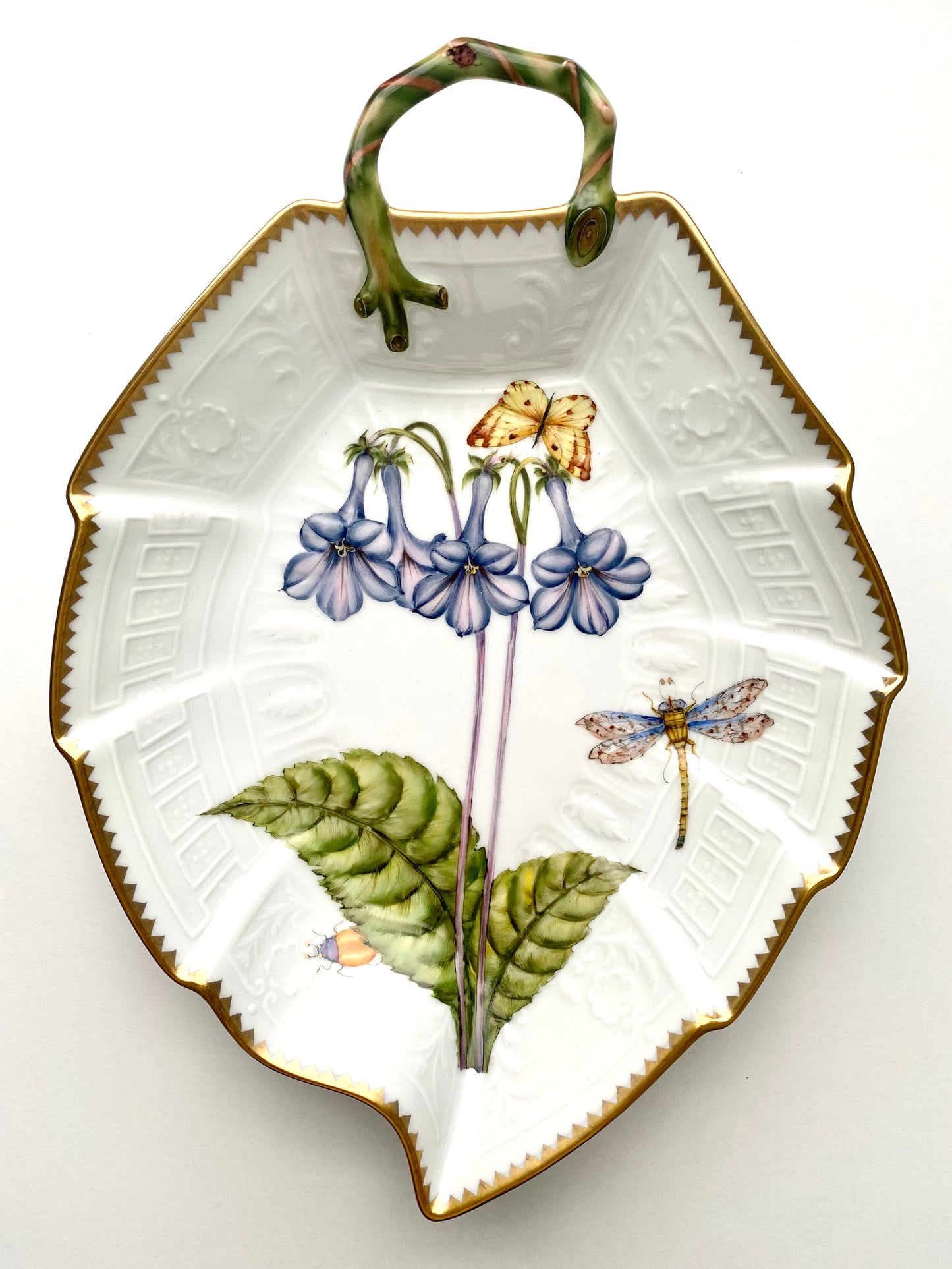 BBL1 - Blue Bells Leaf Shaped Dish