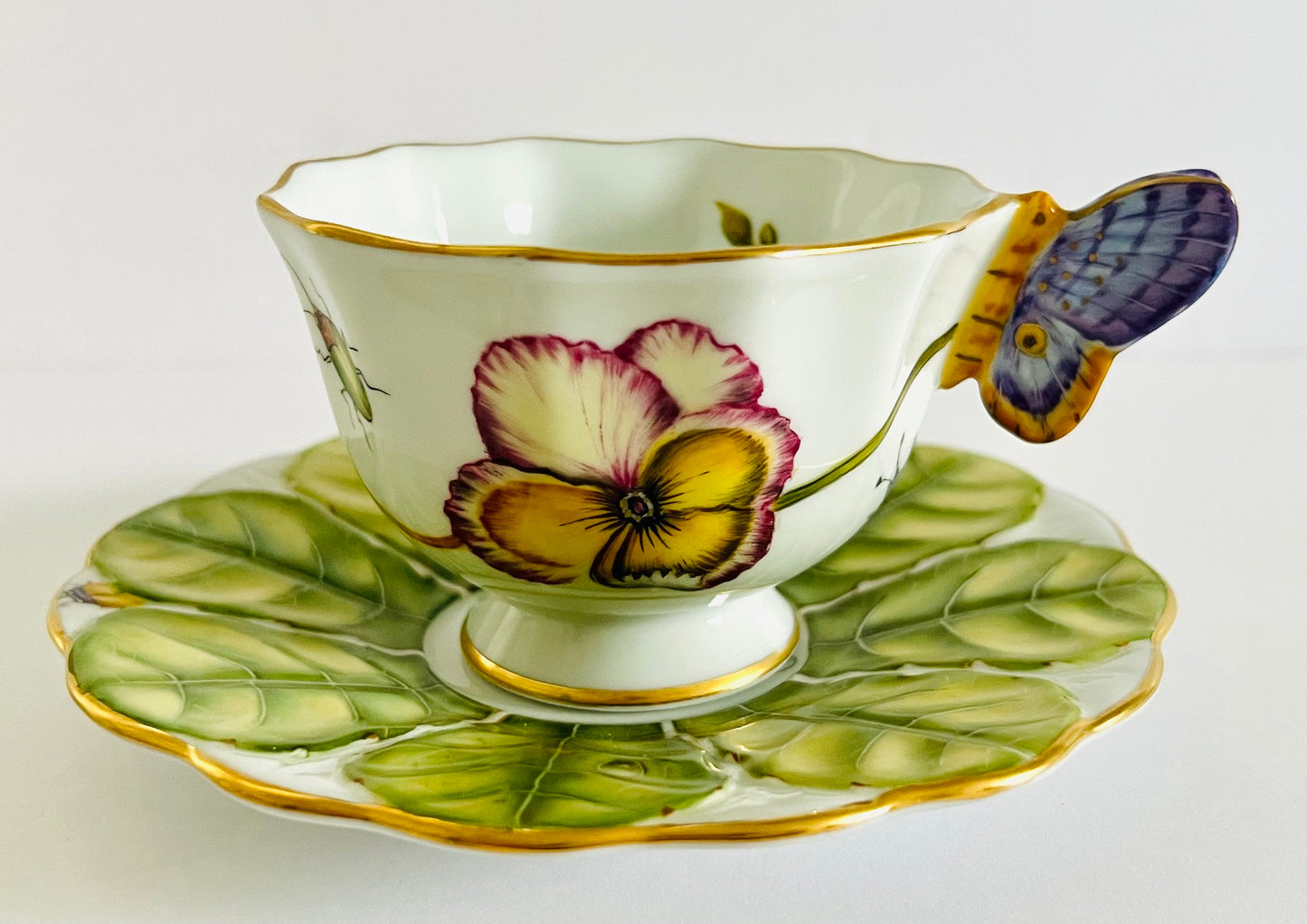 PP77 - Butterfly Handle Cup and Saucer