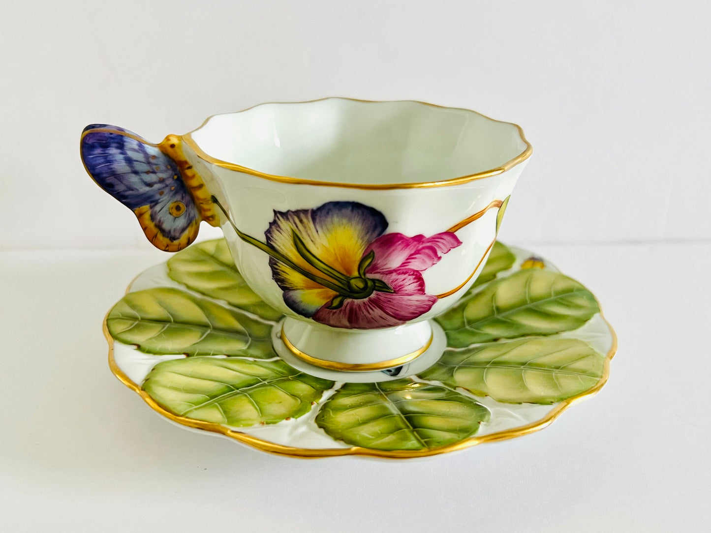 PP77 - Butterfly Handle Cup and Saucer