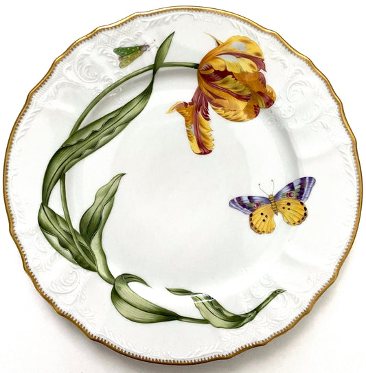 476 - Old Master Tulips Collection Hand Painted Dinner Plate