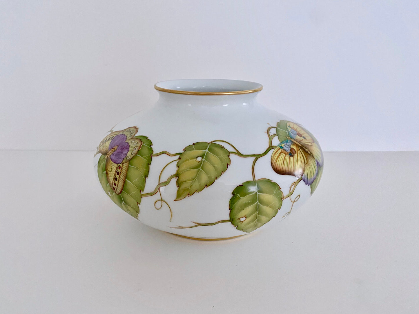 M391 - Art Nouveau Butterfly Low Vase