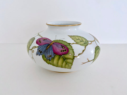 M391 - Art Nouveau Butterfly Low Vase