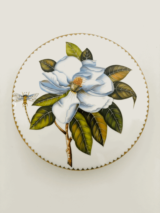 MAG52 - 7 inch Round Magnolia Box