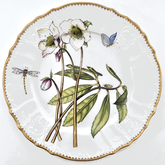 M9S - White Flower Dinner Plates