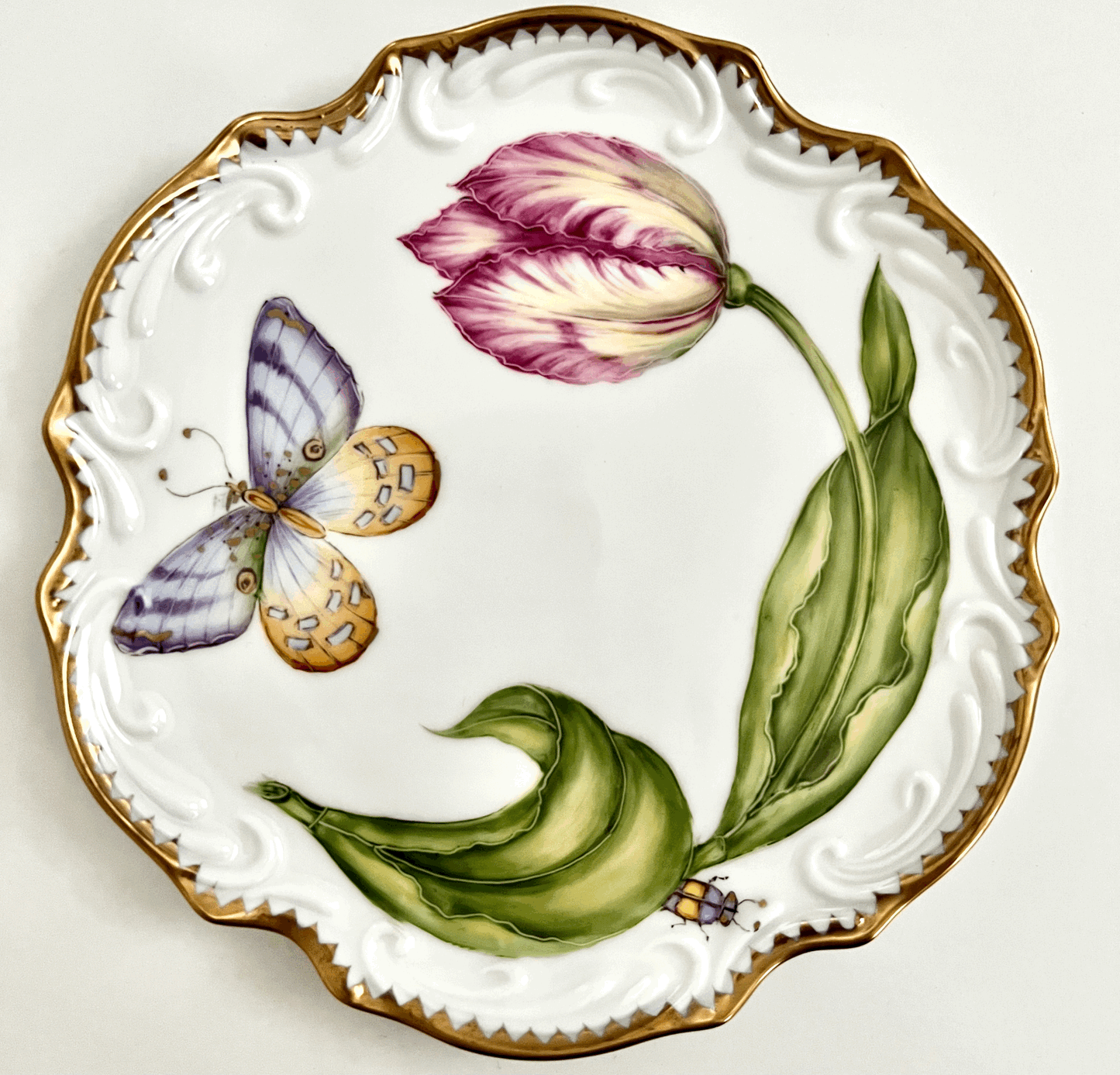 PTSP1 - Pink Tulip Bread and Butter/Appetizer Plate